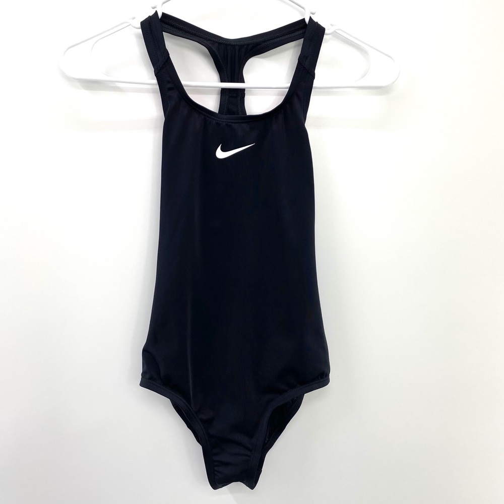 Nike Essential Racerback ‘Black’ One Piece Swimsuit Girls Size Medium